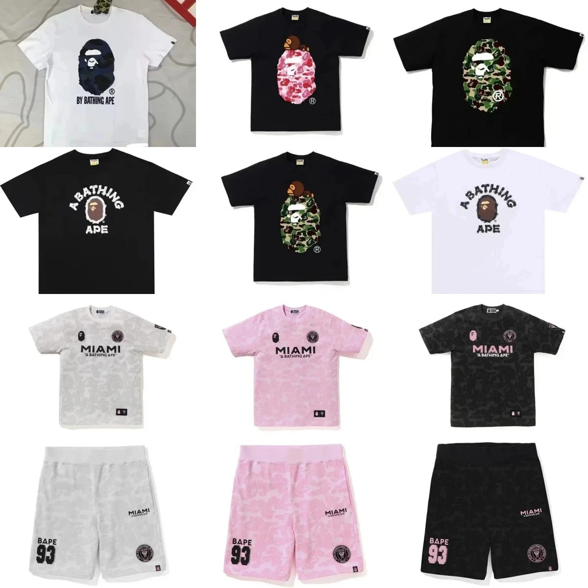 BAPE T-shirt/short sleeve /Bape x Miami Jersey  t-shirt  